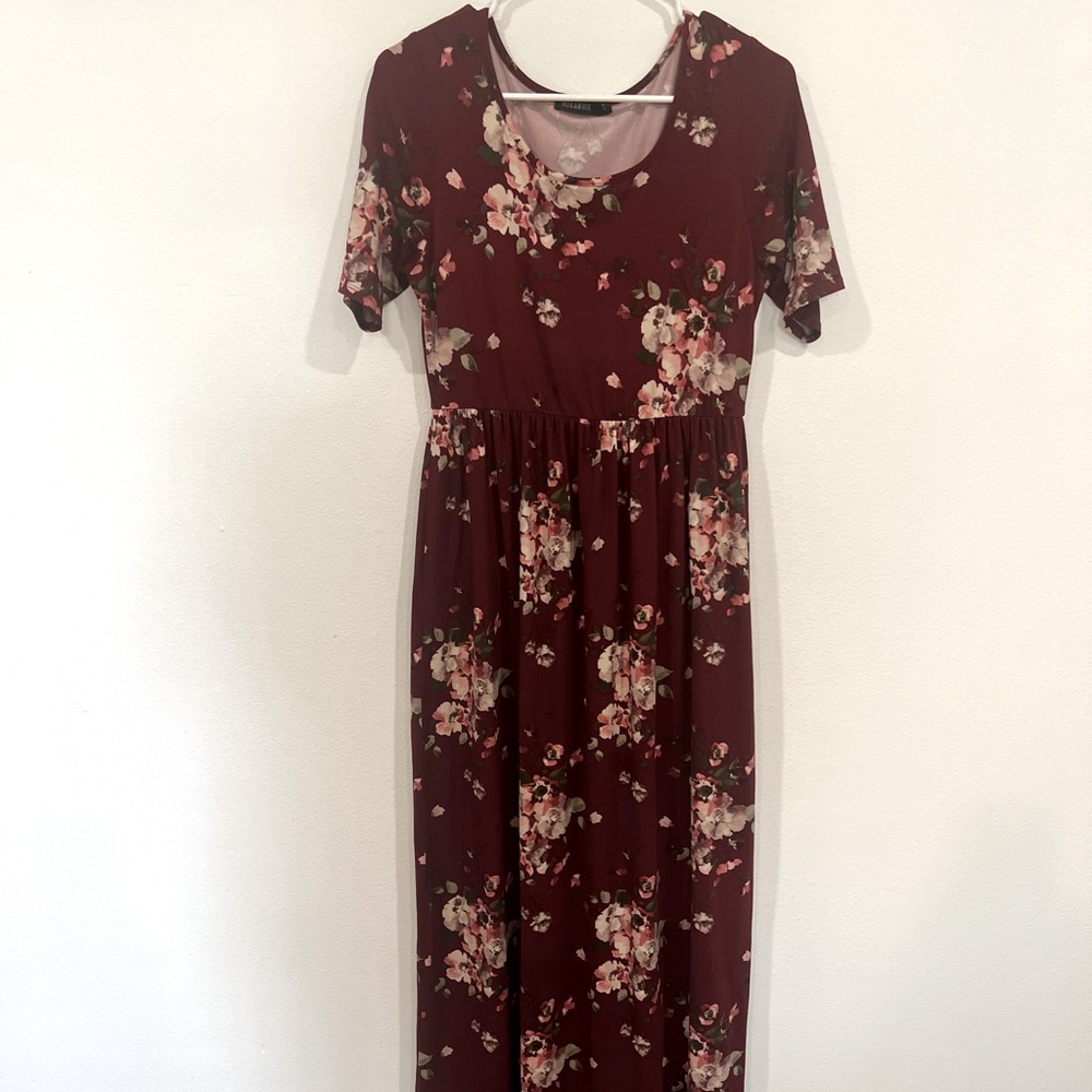 Maroon Maxi Dress